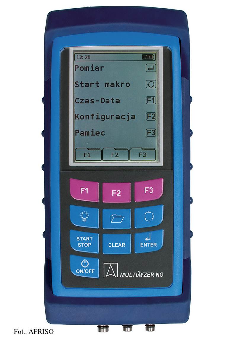 Fot. 2 Firma AFRISO stosuje w części swoich analizatorów, m.in. MULTILYZER NG, dodatkową pompkę, która po przekroczeniu granicznego stężenia CO w spalinach automatycznie przepłukuje sensor CO świeżym powietrzem.