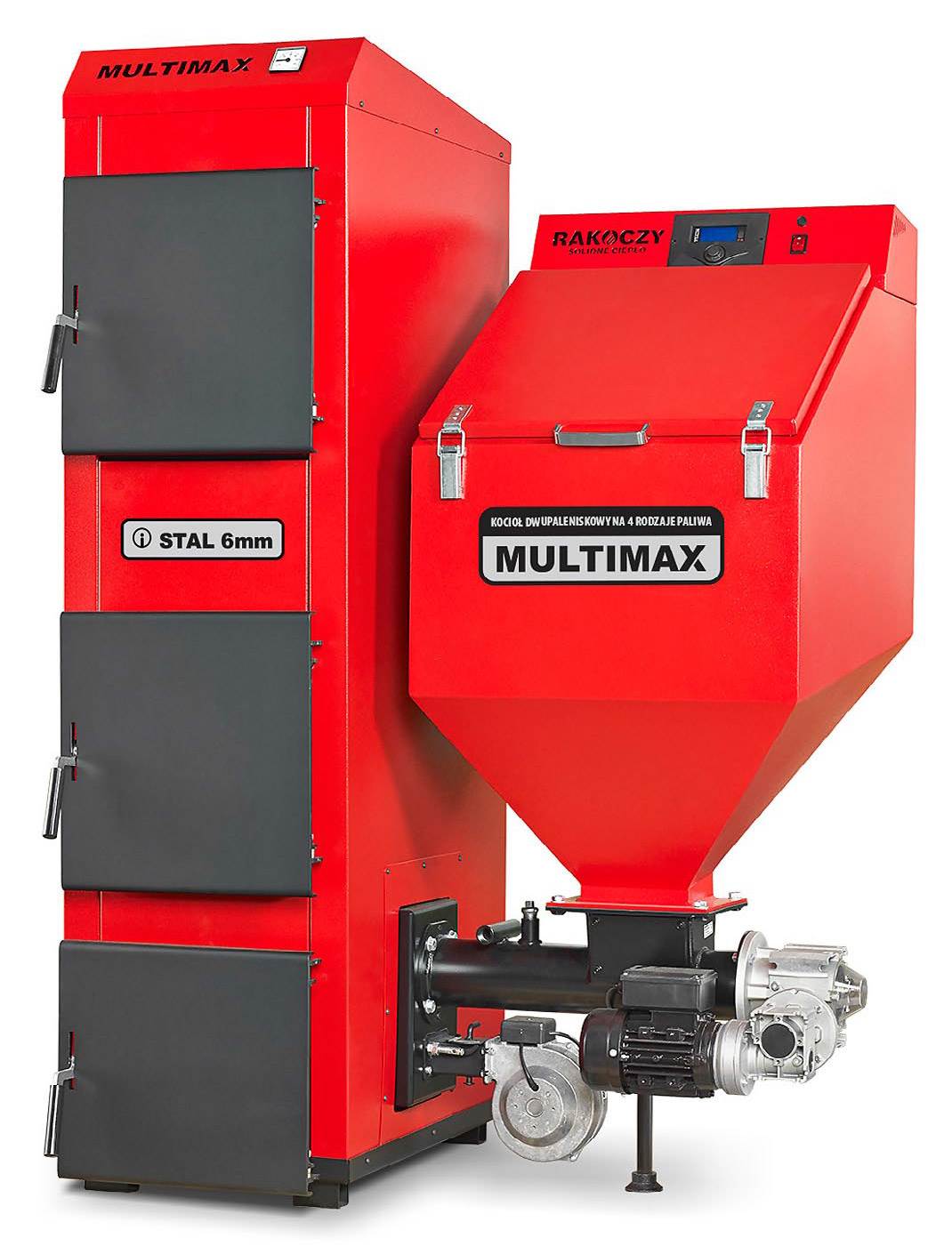 FOT. 1. Rakoczy Multimax - kocioł dwupaleniskowy na cztery rodzaje paliwa. Fot.: RAKOCZY