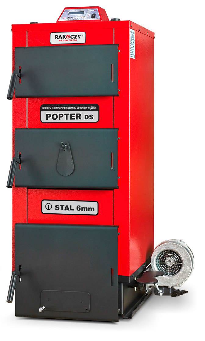 FOT. 3. Rakoczy Popter DS - kocioł dolnego spalania z elektronicznym sterowaniem i nadmuchem. Fot.: RAKOCZY
