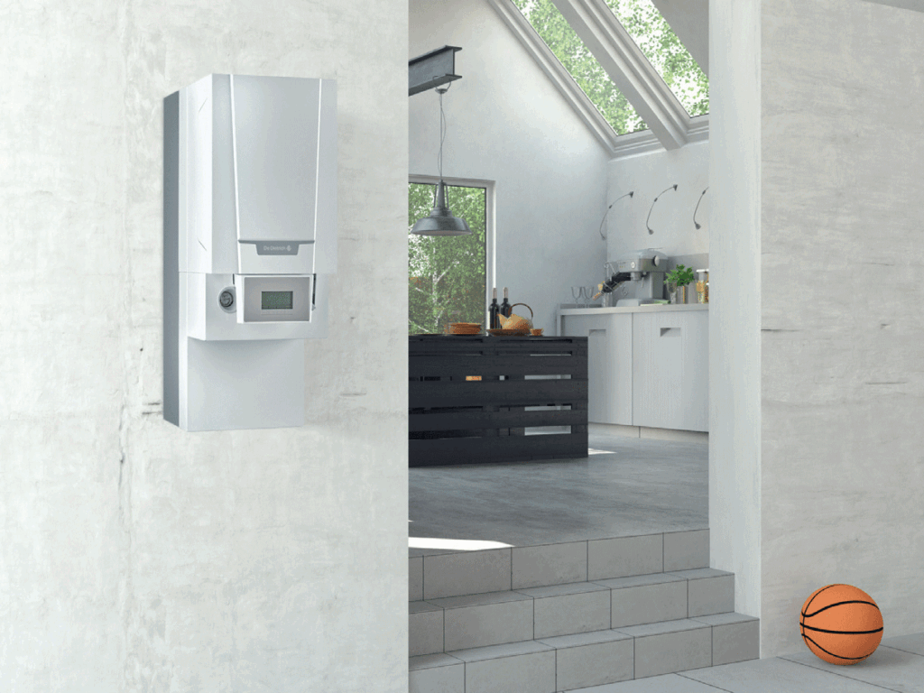 Fot. 1. Przykładem dla układów hybrydowych jest gazowy, naścienny kocioł kondensacyjny zespolony z pompą ciepła powietrze/woda.