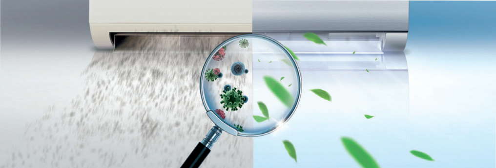 Fot. 5. Seria klimatyzatorów JADE Plus jest wyposażona w funkcję Self Purify™ z fi ltrem IFD, która jest odpowiedzialna za skuteczne oczyszczanie powietrza w klimatyzowanym pomieszczeniu. Zdolność oczyszczania powietrza jest równie wysoka, jak w przypadku profesjonalnych oczyszczaczy powietrza dostępnych na rynku.