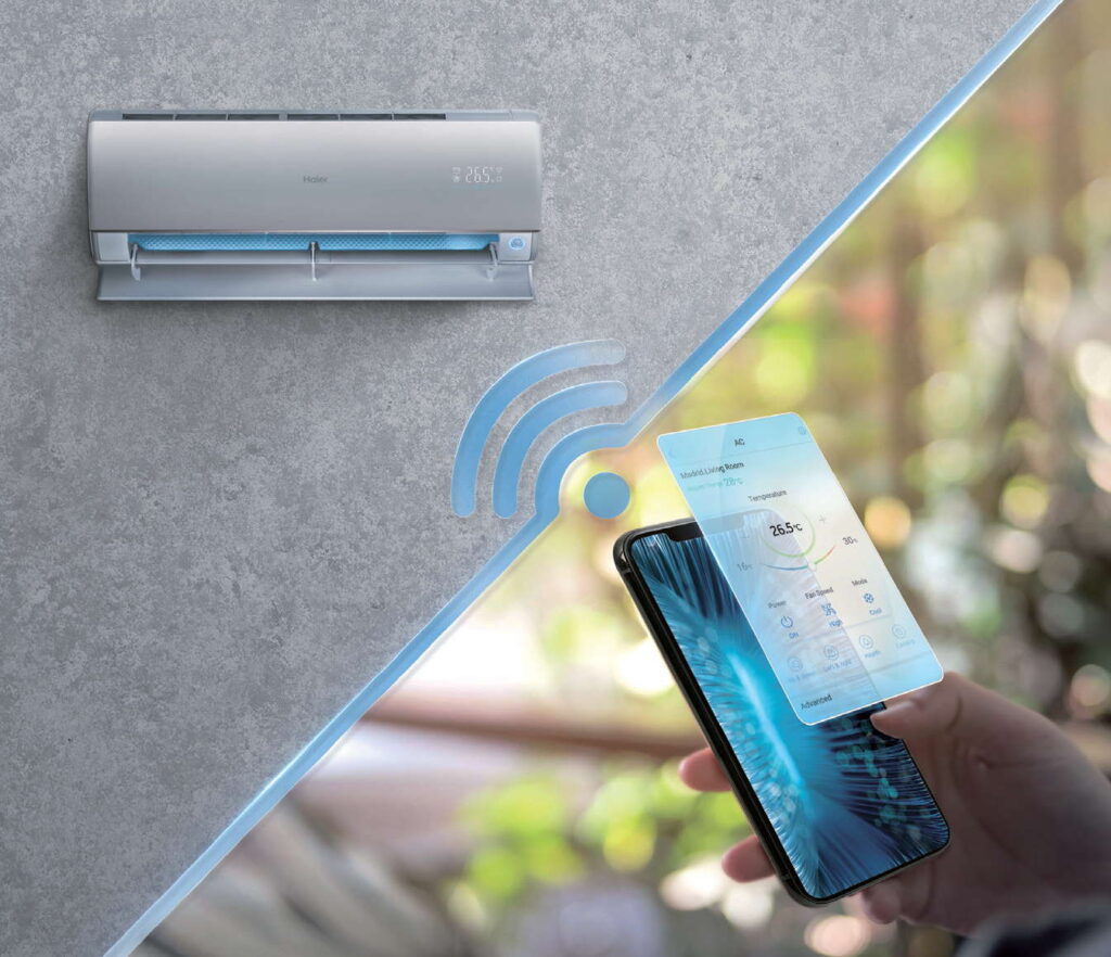 Fot. 6. Sterowanie WiFi umożliwia kontrolę pracy nad klimatyzatorem z poziomu smartfona lub tabletu.