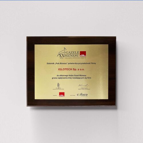 Firma Iglotech po raz kolejny znalazła się w elitarnym gronie klubu Gazel Biznesu