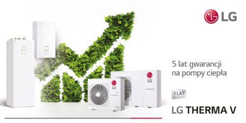5 lat gwarancji dla wiodącej serii pomp ciepła LG Therma V