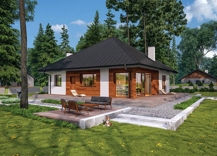 Fot. Projekt C444o - Czterolistna koniczyna - wariant XIV z kolekcji Muratora, arch. Przemysław Biryło