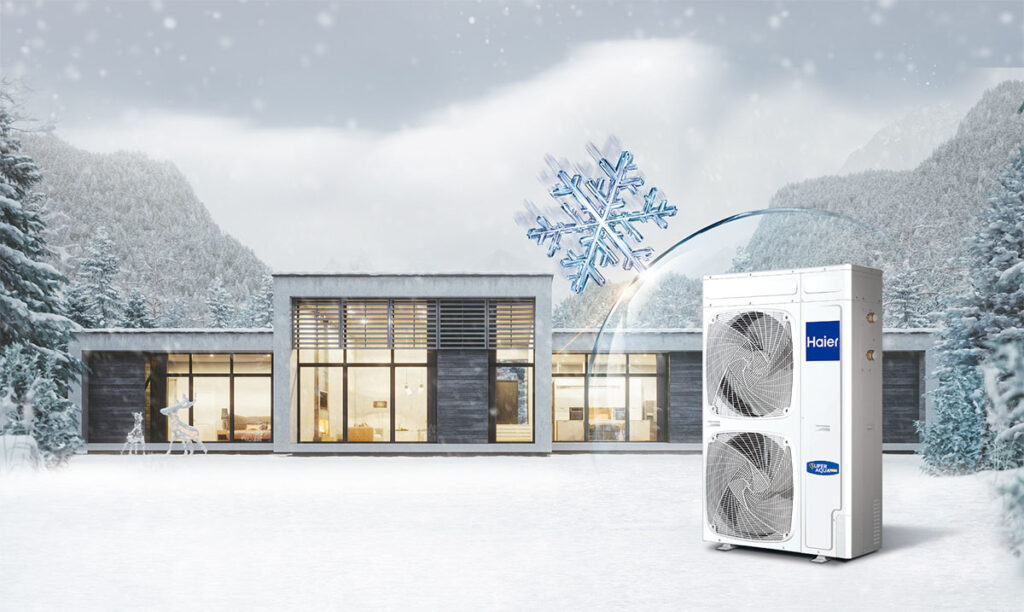 Pompy ciepła SUPER AQUA Split dzięki wydajnej pracy i zapasowej grzałce rezerwowej gwarantuje skuteczne ogrzewanie każdego budynku, nawet przy temperaturze zewnętrznej -25oC