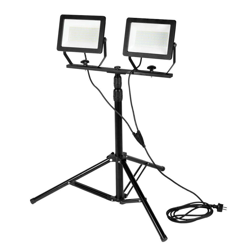 Reflektor podwójny 200 W SMD LED 8500 lm na statywie 1,8 m marki NEO