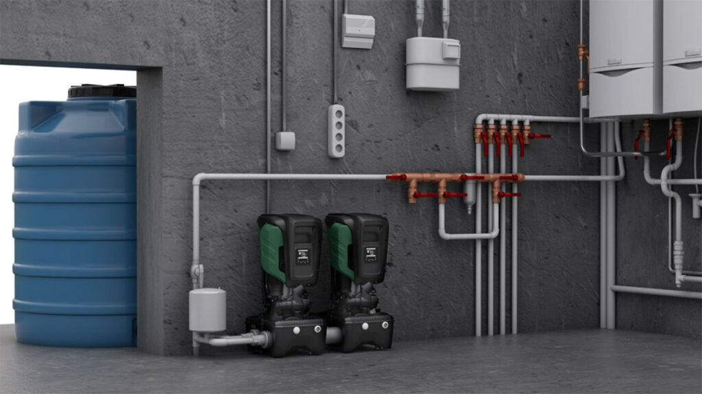 Zintegrowany system pompowy przeznaczony do podnoszenia ciśnienia wody może być konfigurowany i monitorowany zarówno za pomocą dużego wyświetlacza bezpośrednio na urządzeniu, jak i zdalnie, dzięki zintegrowanemu modułowi Wi-Fi