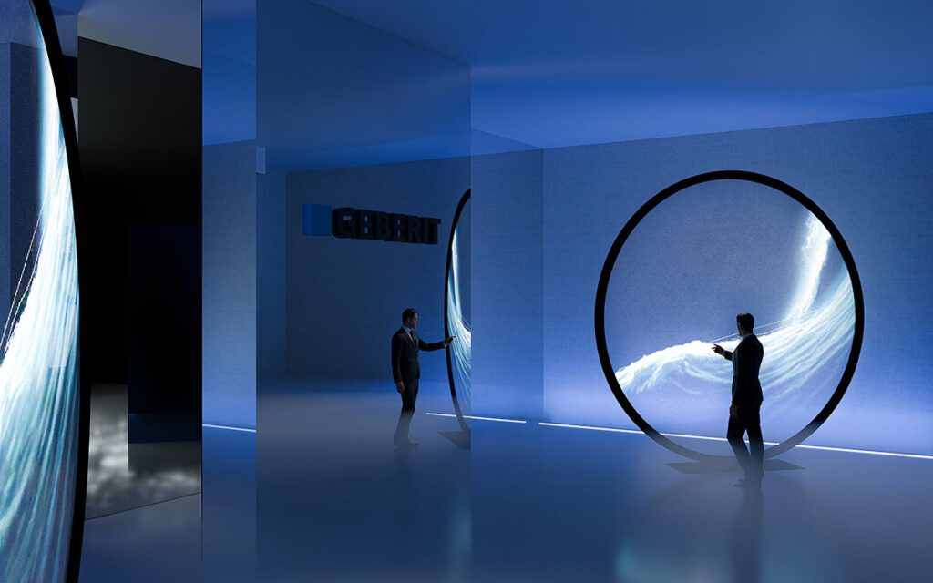Interaktywna wystawa Geberit "Where Water Meets Design"na Design Week w Mediolanie