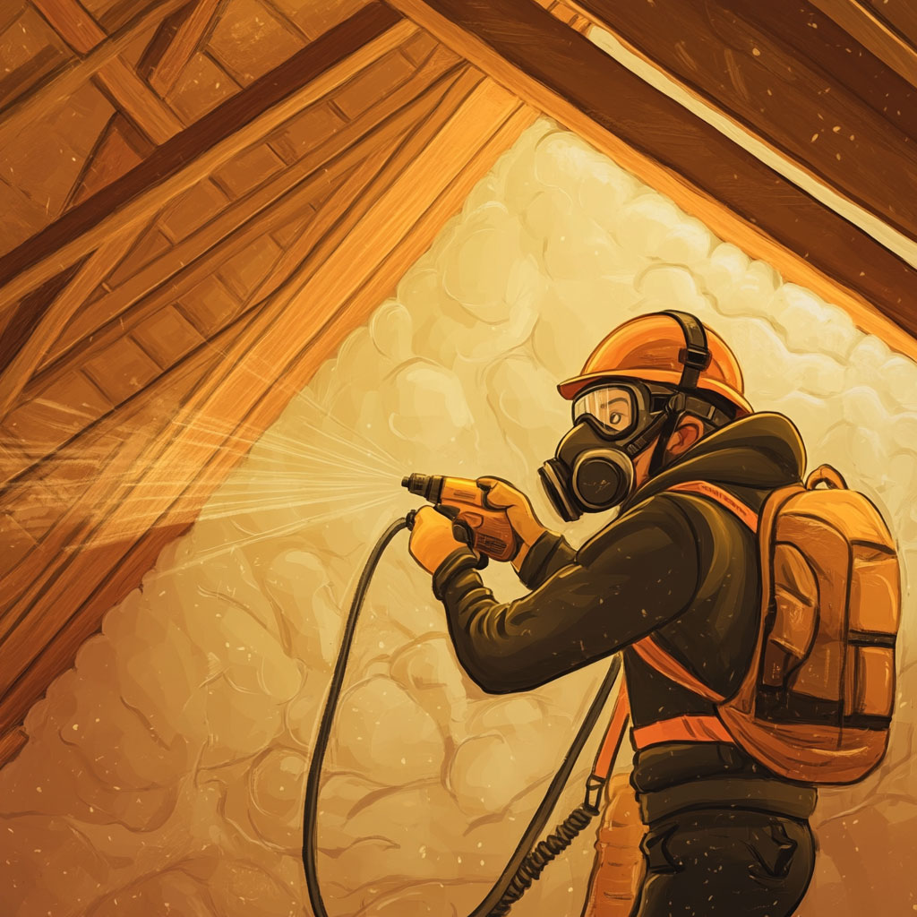 ocieplania poddasza pianą pur