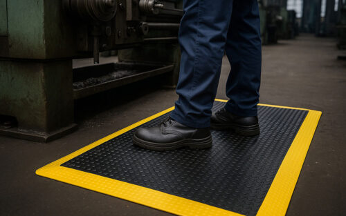 Przemysłowe maty przeciwzmęczeniowe – jak poprawić komfort pracy na produkcji