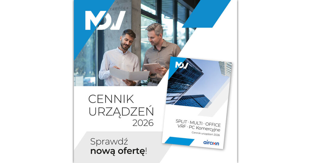 MDV prezentuje zaktualizowany cennik 2026 - jeszcze szersza oferta nowoczesnych systemów HVAC